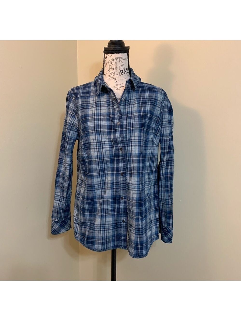 Tribal Women’s Reversible Plaid Button Up